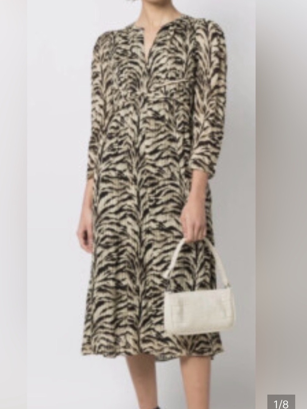 ba&sh Imany Zebra Print Midi Dress - Picture 2 of 10